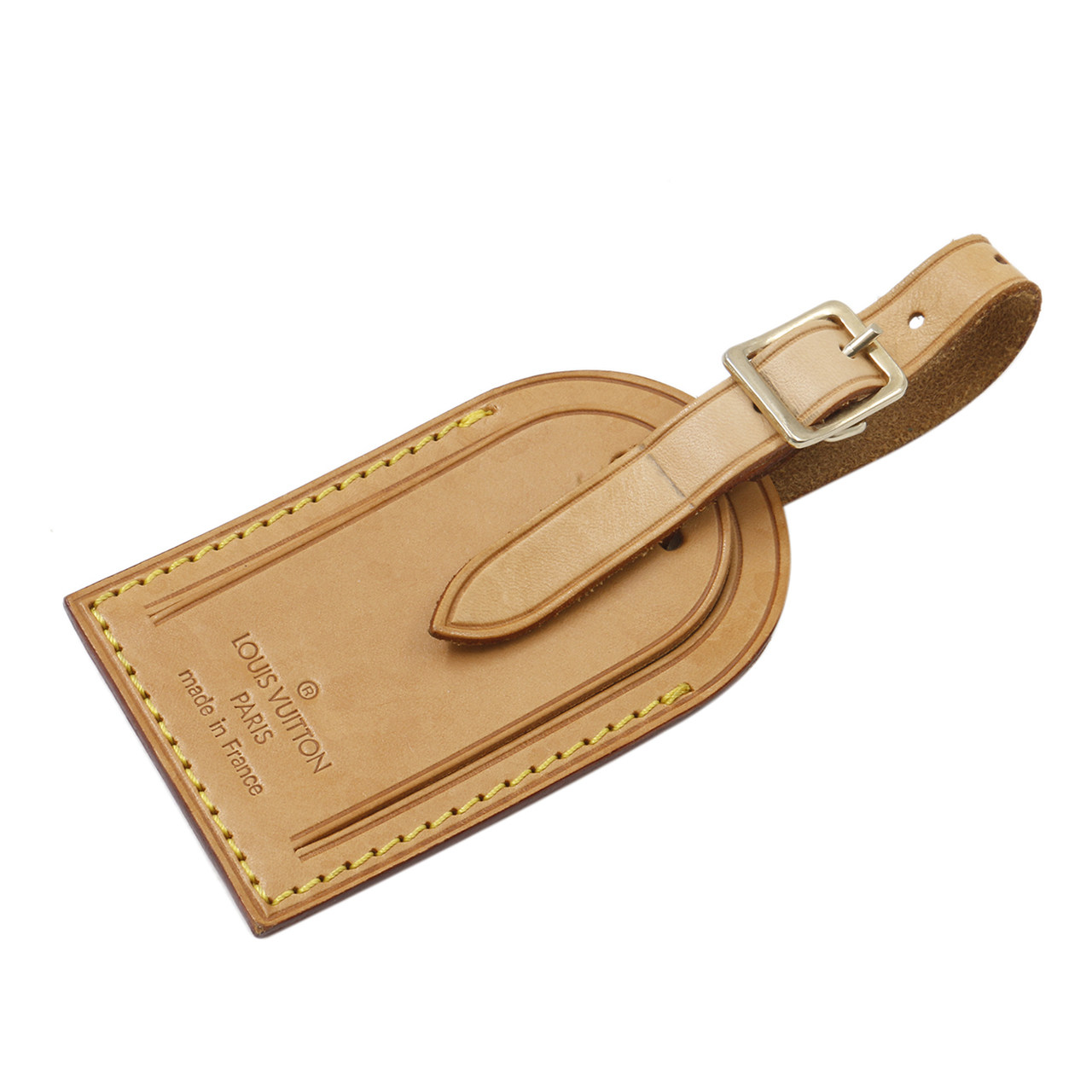 [9.0新]路易威登lv中性行李牌驼色牛皮行李牌