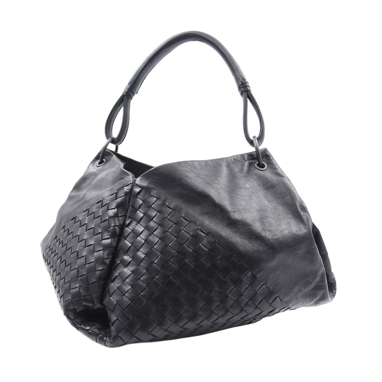 [即拍即得][9.8新]宝缇嘉bv女士单肩包编织羊皮肩背包