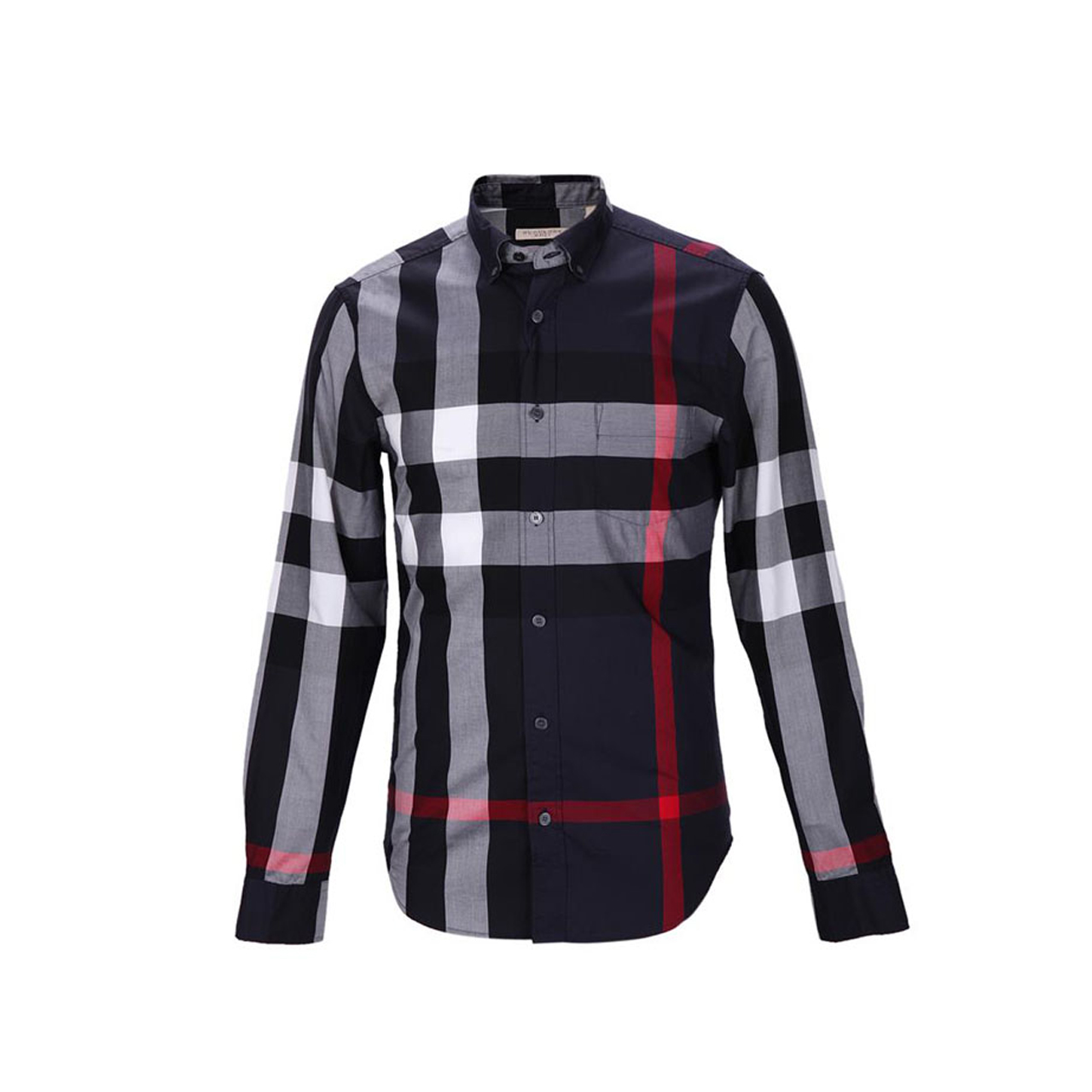 [9.9新]巴宝莉burberry男士衬衣大格纹经典款长袖衬衫m号