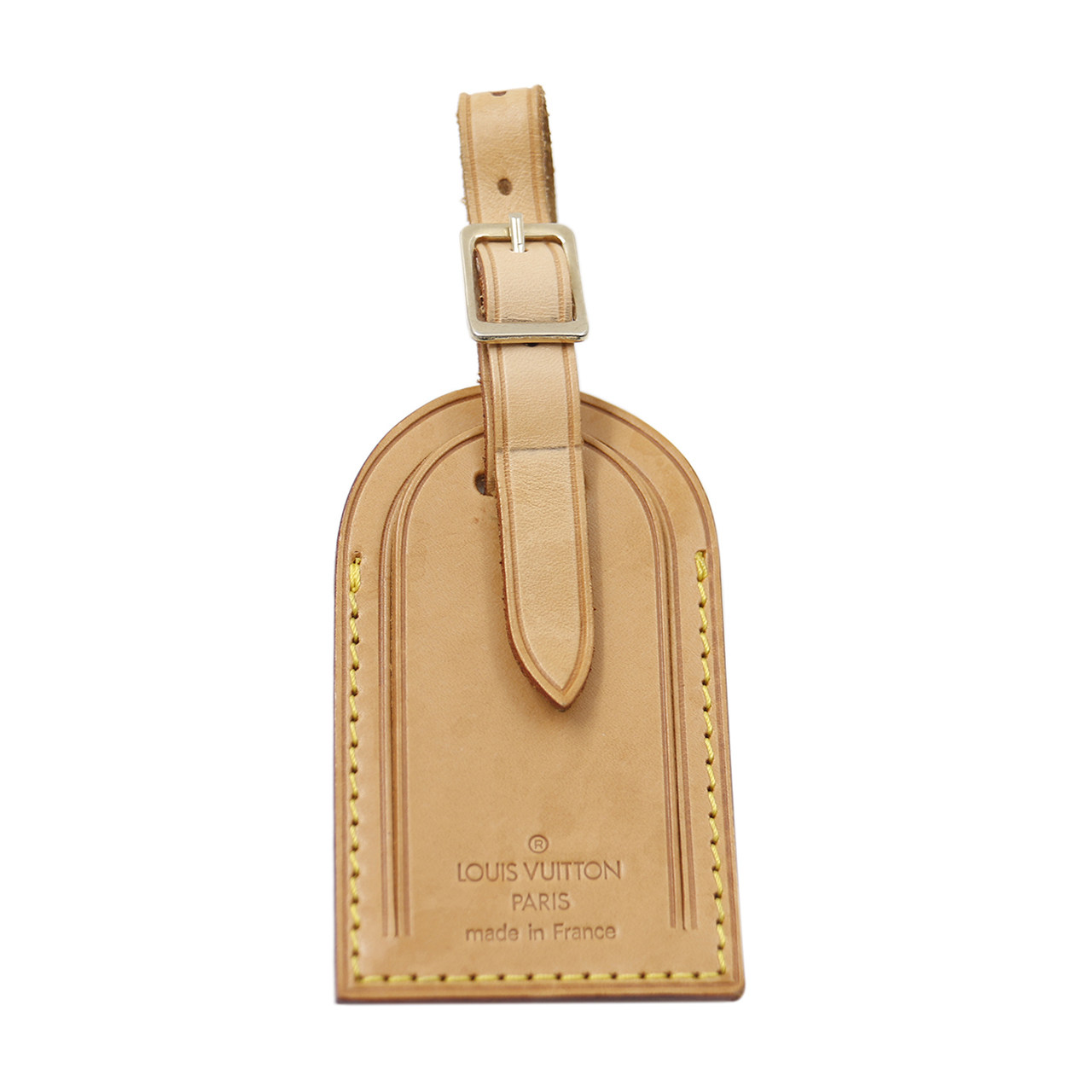 [9.0新]路易威登lv中性行李牌驼色牛皮行李牌