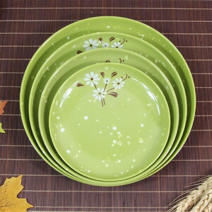 10个密胺塑料饭店炒菜炒面炒饭拌面盖浇饭酒店自助杨国福大圆盘子