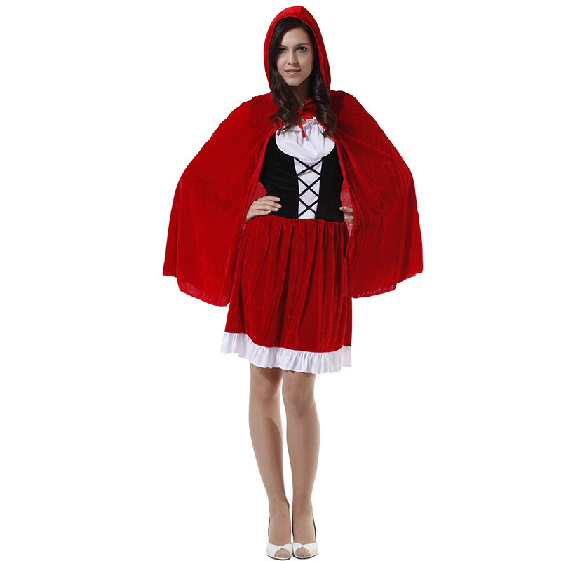 万圣节成人演出服装小红帽圣诞节角色扮演公主裙cos亲子表演衣服