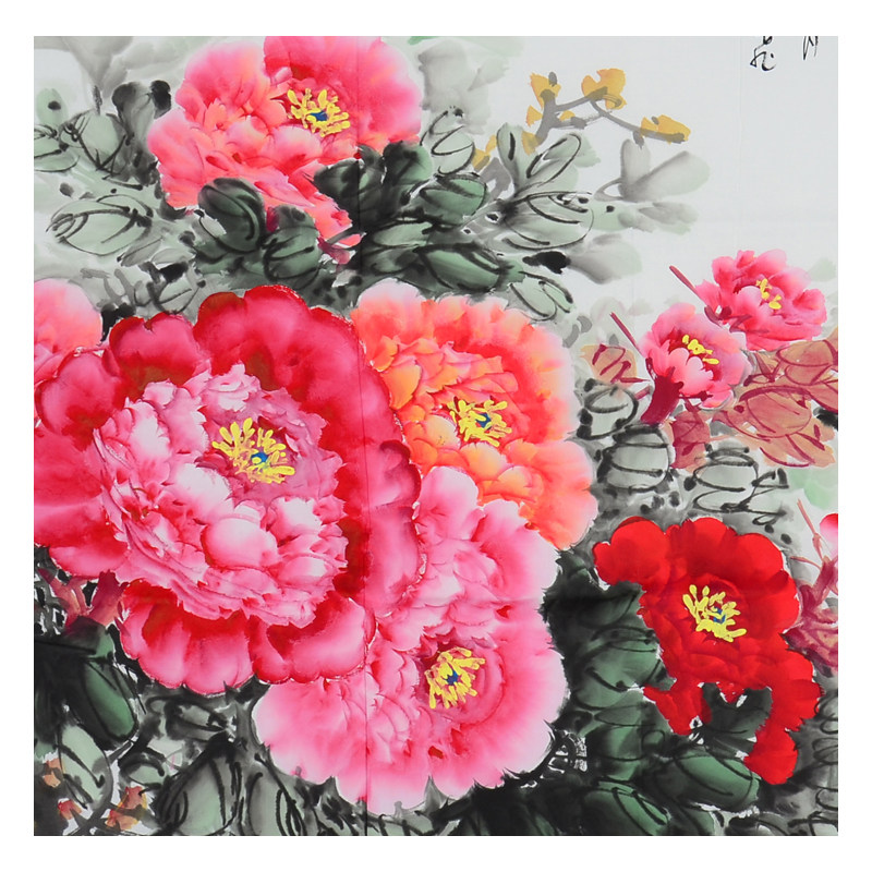 徐飞《唯有牡丹真国色》 著名花鸟画家