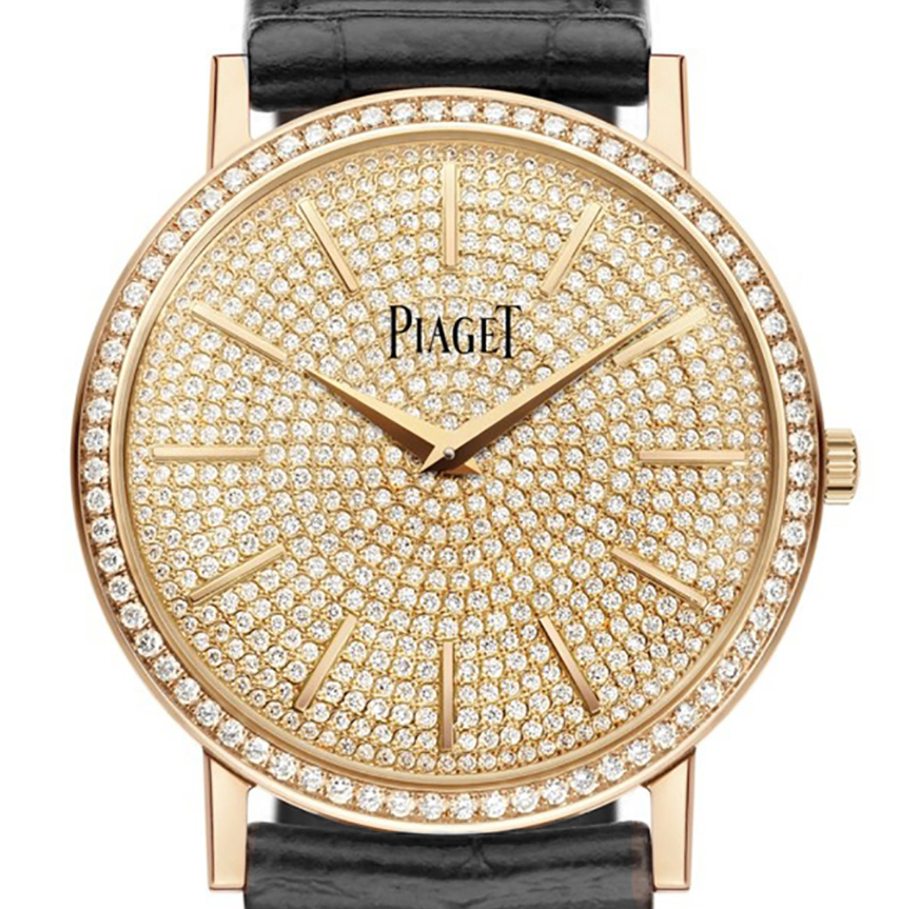 [9.5新][华测]伯爵手动机械男表后镶钻后配表镜满天星玫瑰金