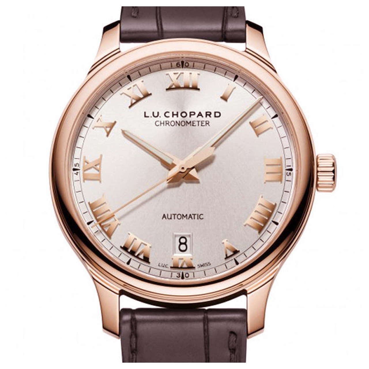 [9.8新]萧邦自动机械男表luc系列日期玫瑰金