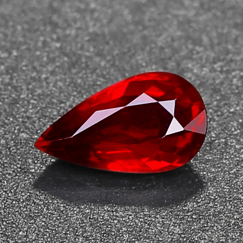 1.12ct无烧鸽血红国际aigs证书天然红宝石裸石水滴形可定制050827