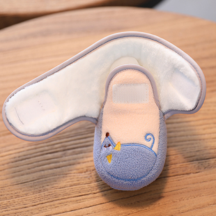 婴儿鞋子冬季女宝宝加厚保暖加绒宝宝学步鞋女男3-6个月外出防掉