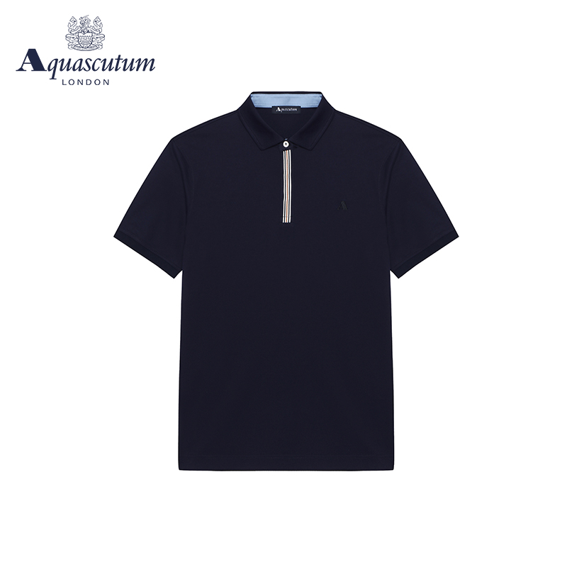 Aquascutum/雅格狮丹春夏新品男士休闲商务短袖POLO衫Q47H9EM031