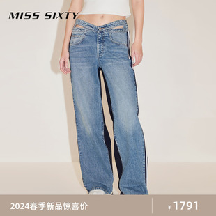 【土耳其牛仔】Miss Sixty2024春季新款牛仔裤女镂空蝴蝶腰拼接