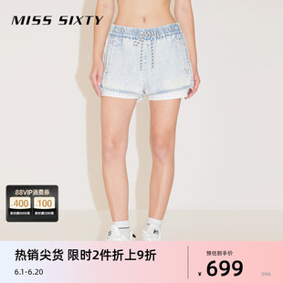 【限时折上折】【土耳其牛仔】Miss Sixty24春新款牛仔短裤女直筒