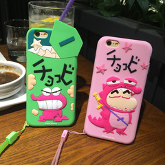 韩国手机壳正品小鳄鱼 iPhone6s硅胶防摔plus立体保护套4.7带挂绳
