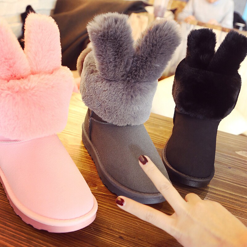 郑恺UGG明星同款兔耳朵雪地靴