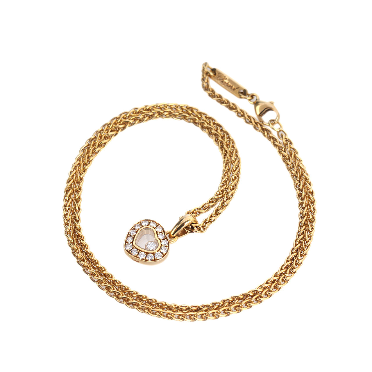 [9.5新]萧邦chopard750黄金镶钻女士项链3390