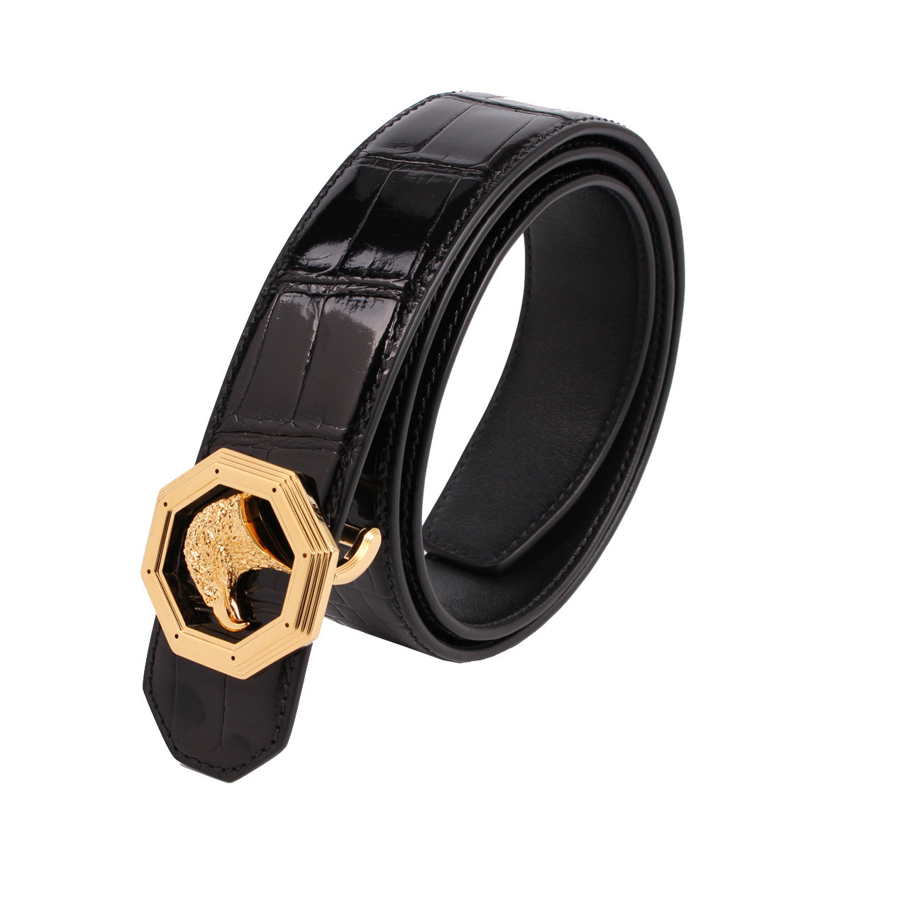 [9.9新]未使用史蒂芬stefano ricci金头男士皮带cy197