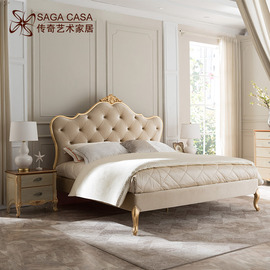 意大利家具欧式宫廷奢华美式实木床1.8米双人大床新古典法式婚床