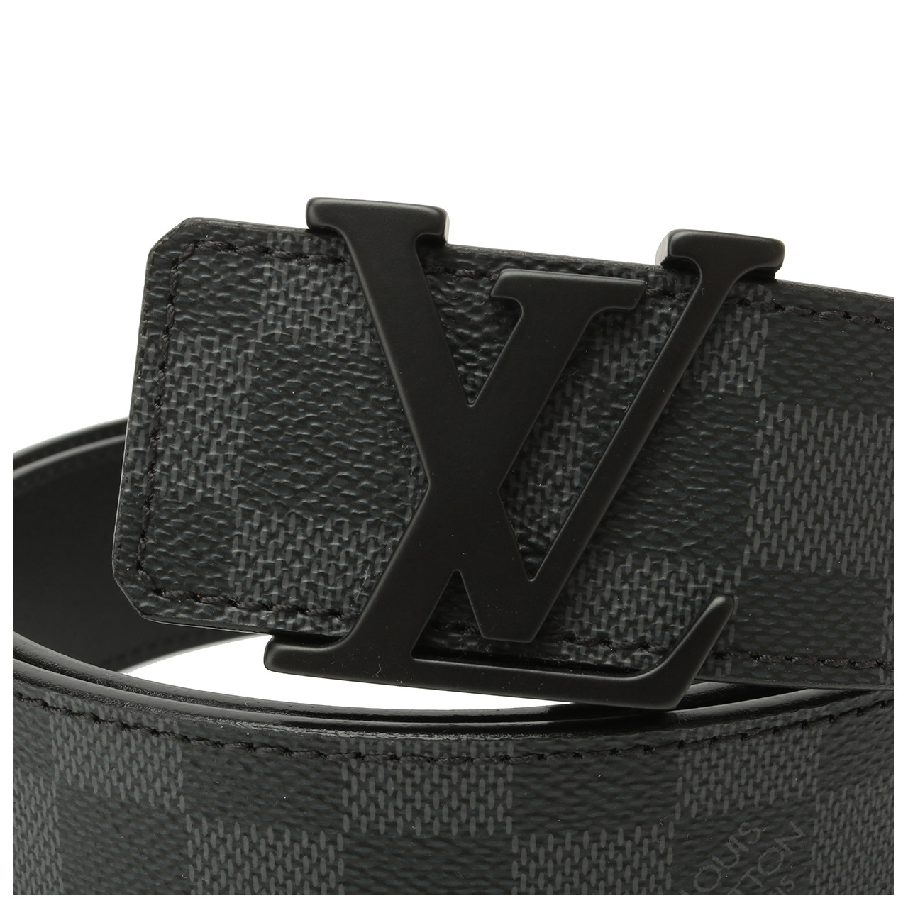 [9.9新]未使用路易威登lv棋盘格男士100皮带zhmp