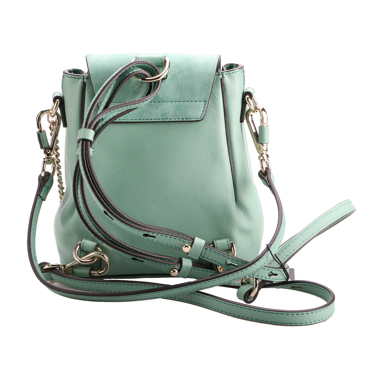 [9.9新]未使用克洛伊chloe牛皮女士双肩包zh30