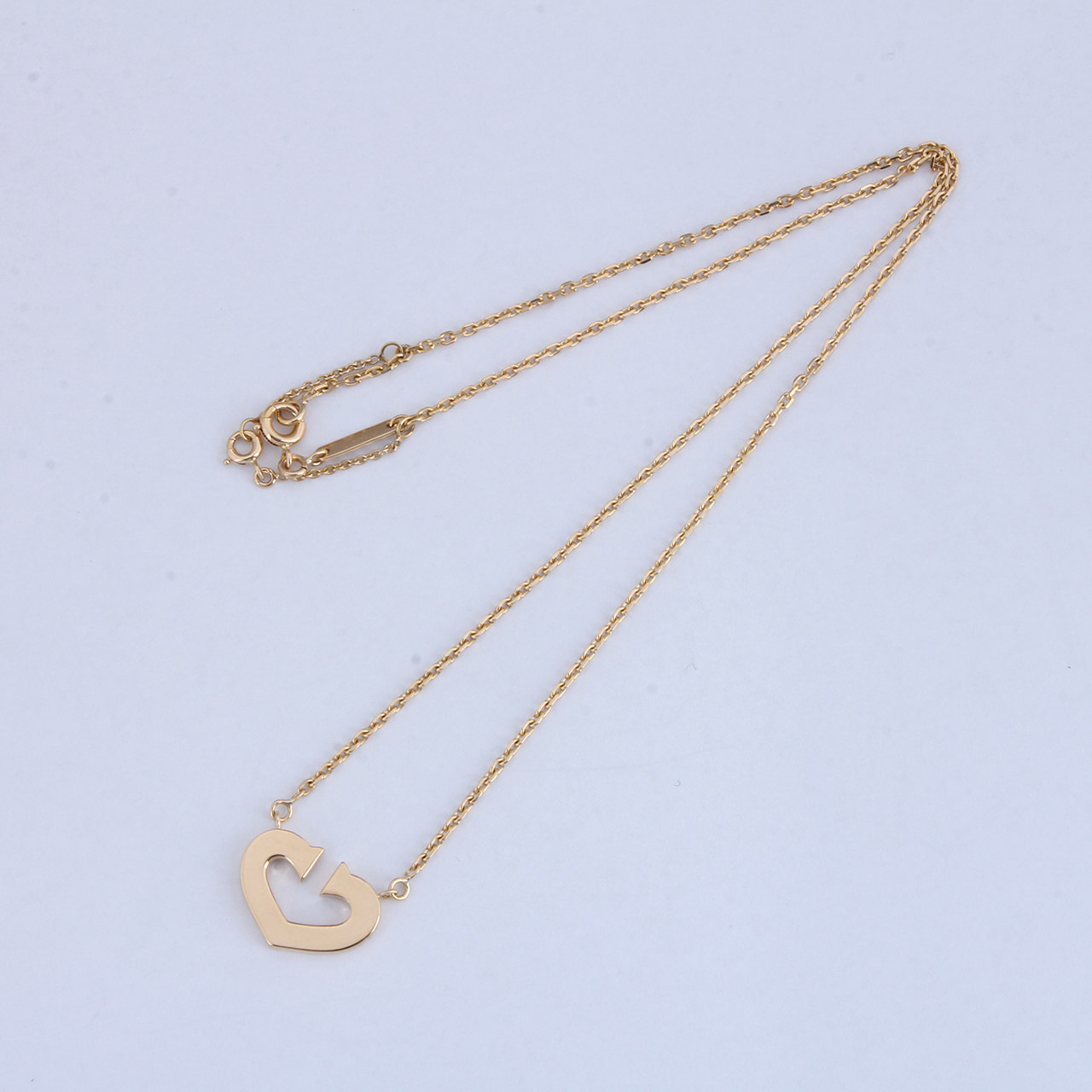 [9.5新]卡地亚cartie750黄金心形项链1800