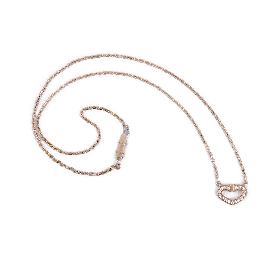 [9.5新]卡地亚cartier女士750黄金项链2325