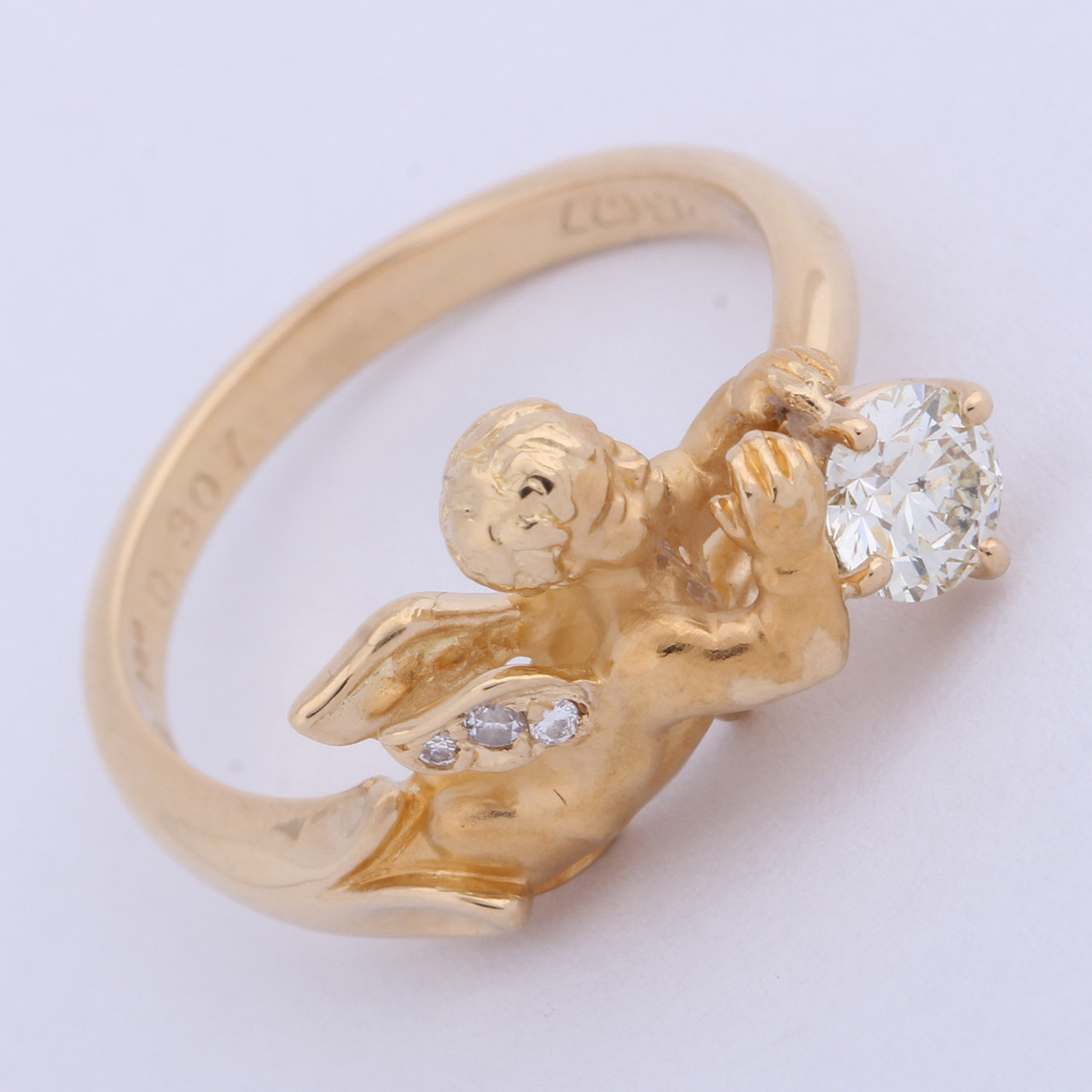 [9.5新]卡雷拉cyc750黄金钻石戒指50#1458