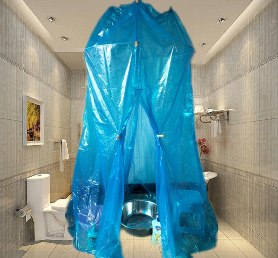 冬天洗澡的保温罩加厚防水浴帐保暖圆形塑料简易家庭浴室沐浴发汗