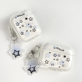 创意星星airpodspro2保护套苹果1/2代耳机壳小众软airpodspro2保护套airpods3保护套华为freebudspro3保护套