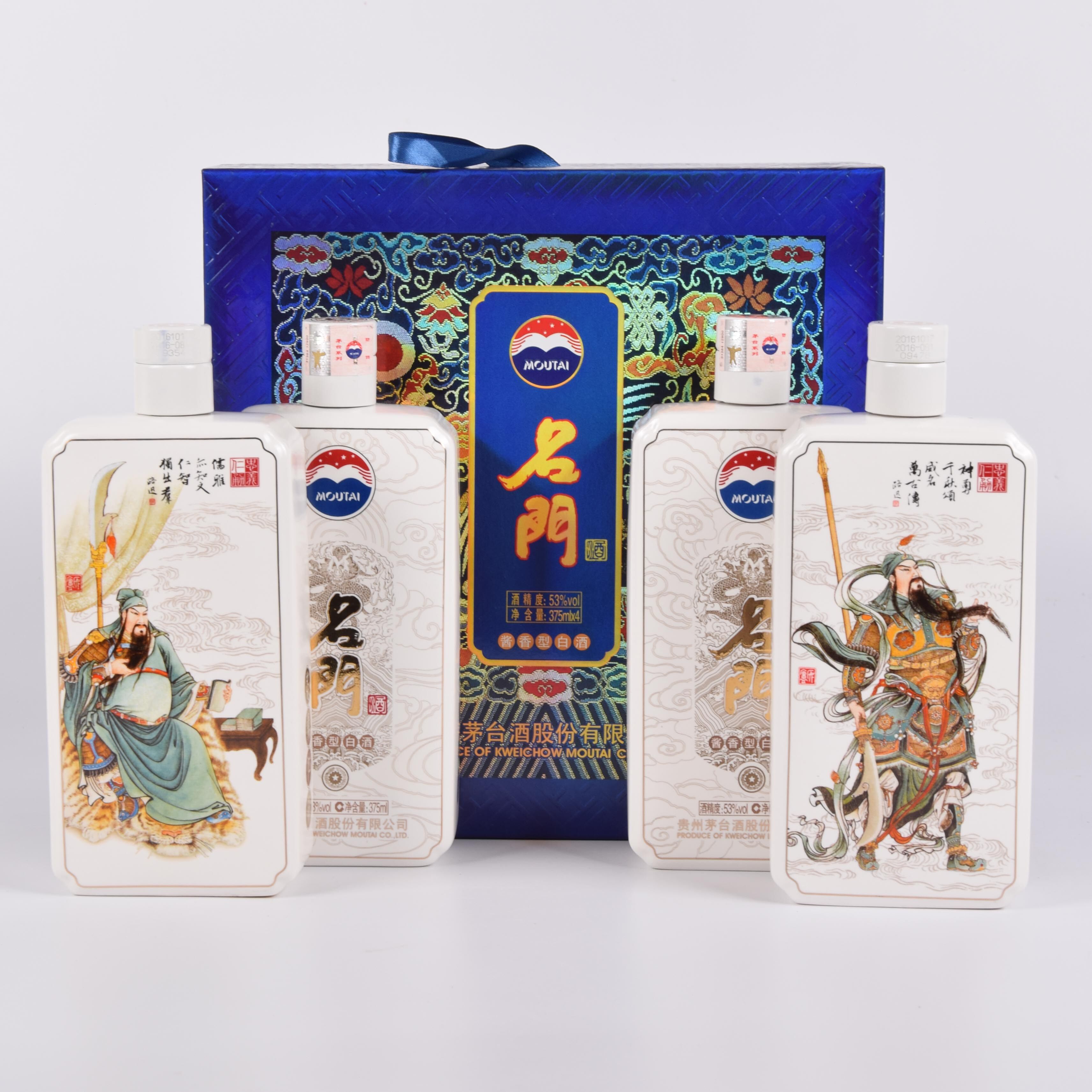 101【忠义仁勇】2016年名门茅台酒 53度375ml一箱4瓶