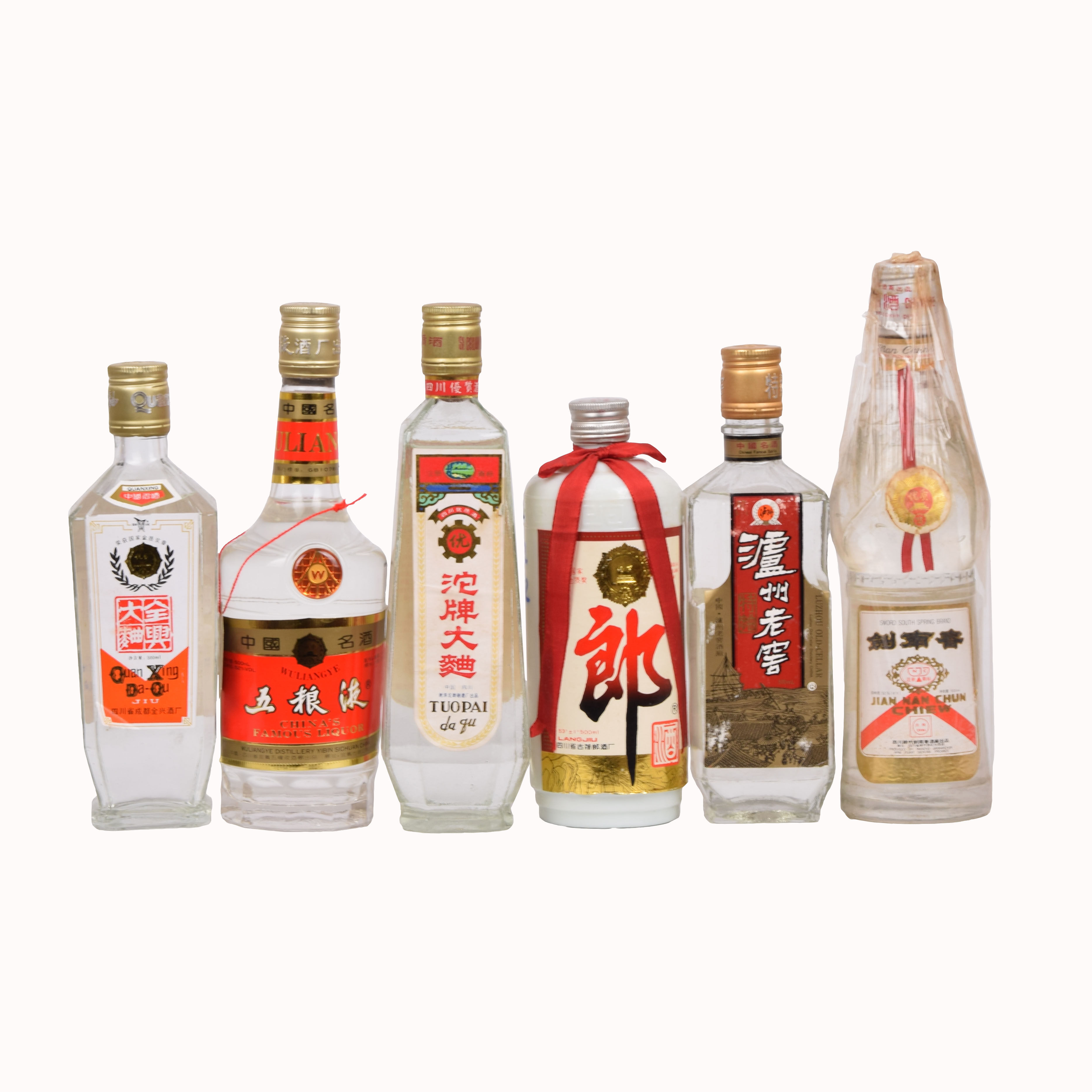 【中国名酒】90年代四川六朵金花:全兴/沱牌/泸州/郎/五/剑