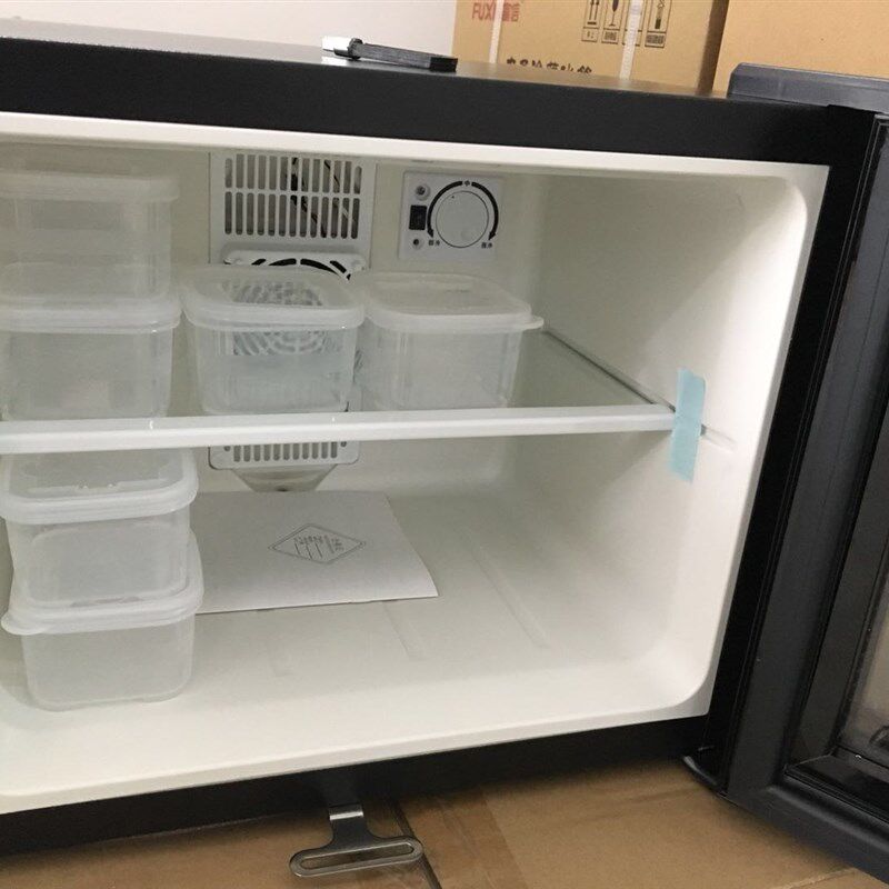 幼儿园食品留样柜带锁双锁玻璃门小e型冰箱食堂饮料冷藏保鲜展示