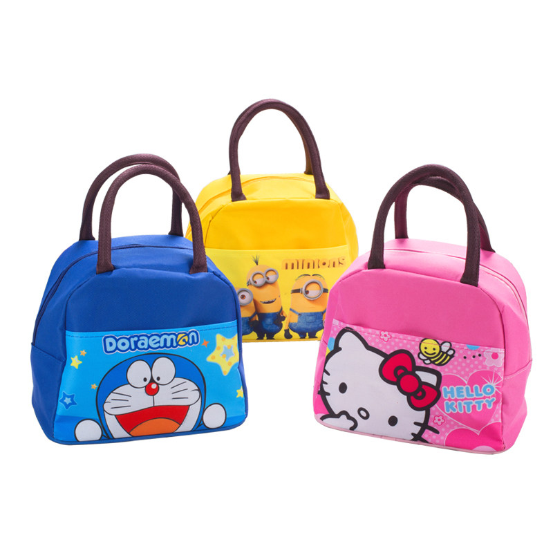 饭盒袋防水手提袋子卡通可爱儿童帆布手拎袋学生带饭便当袋手提包