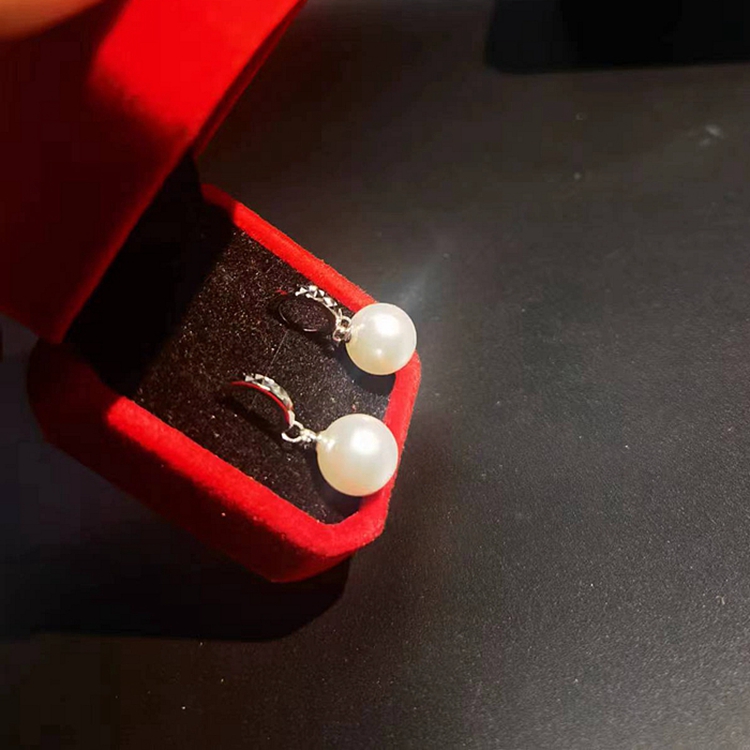 韩国珍珠耳环s925纯银耳扣简约气