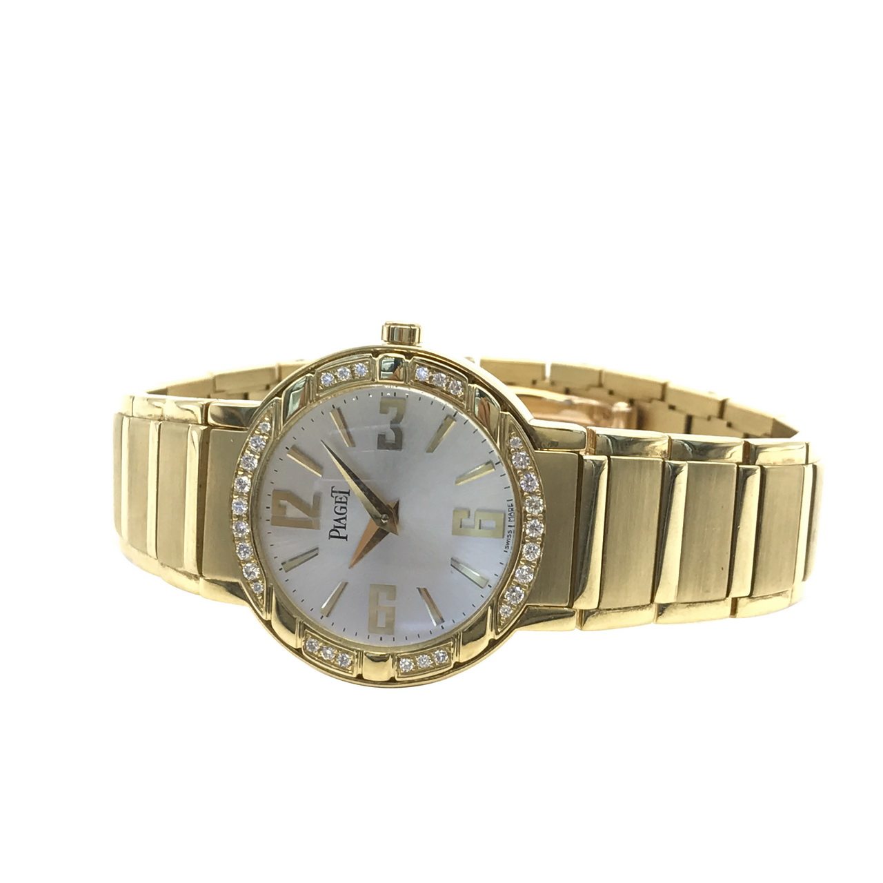 [9.5新] 伯爵 polo系列 18k黄金 外圈钻石 石英 女表hy17023011