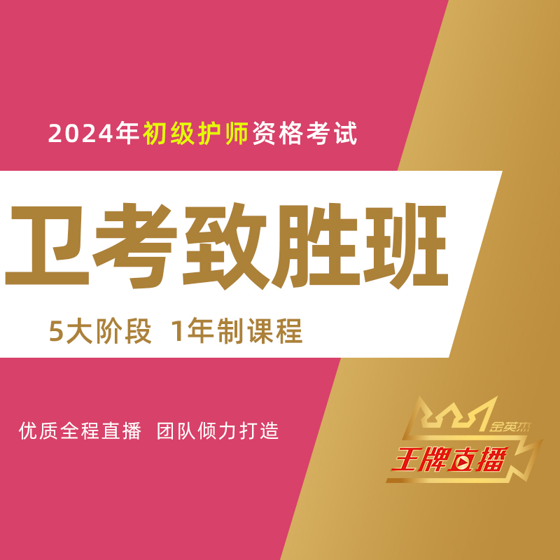 2024年金英杰初级主管护师护理职称资格考试卫考致胜班直播课网课