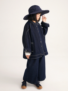 NNGZ日系女童牛仔外套春季洋气时髦儿童夹克宽松休闲童装上衣