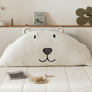 ins big white bear cartoon bedside cushion cute girl bed cushion large backrest tatami soft bag removable and washable