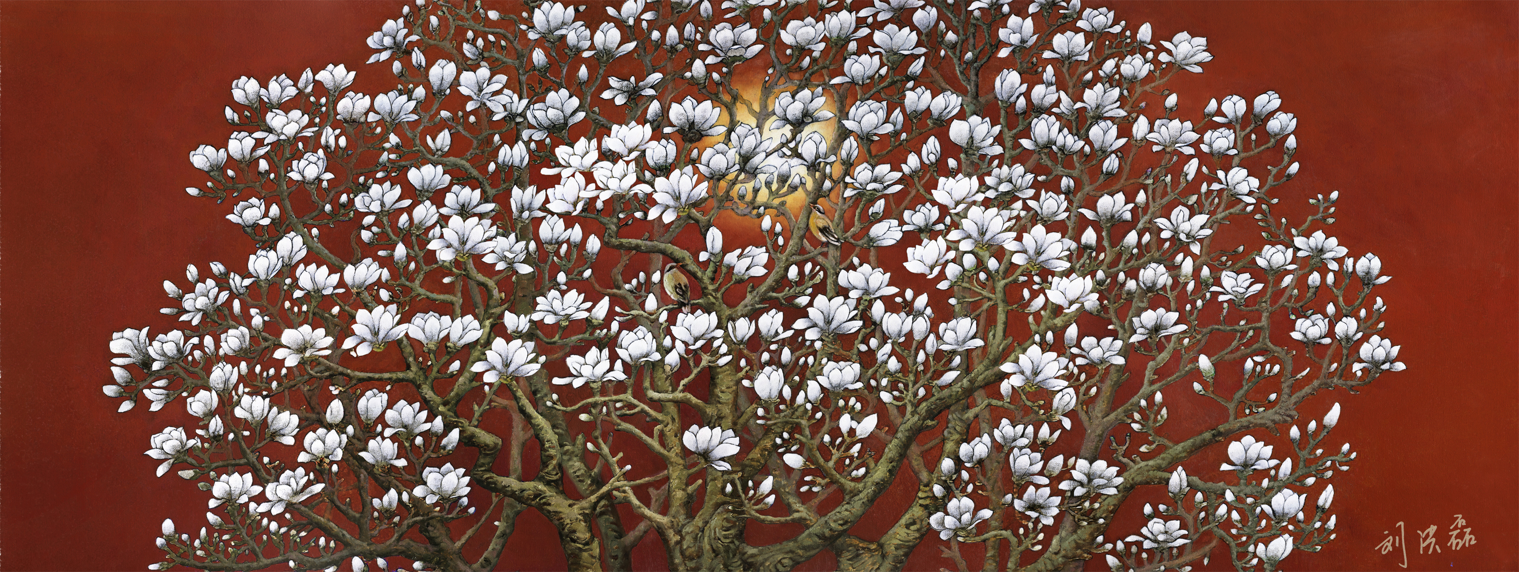 刘洪磊《白玉兰》70x180