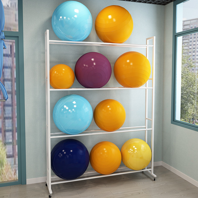 瑜伽球架瑜伽垫架波速球收纳整理架健身馆瑜伽房器材可移动置物架