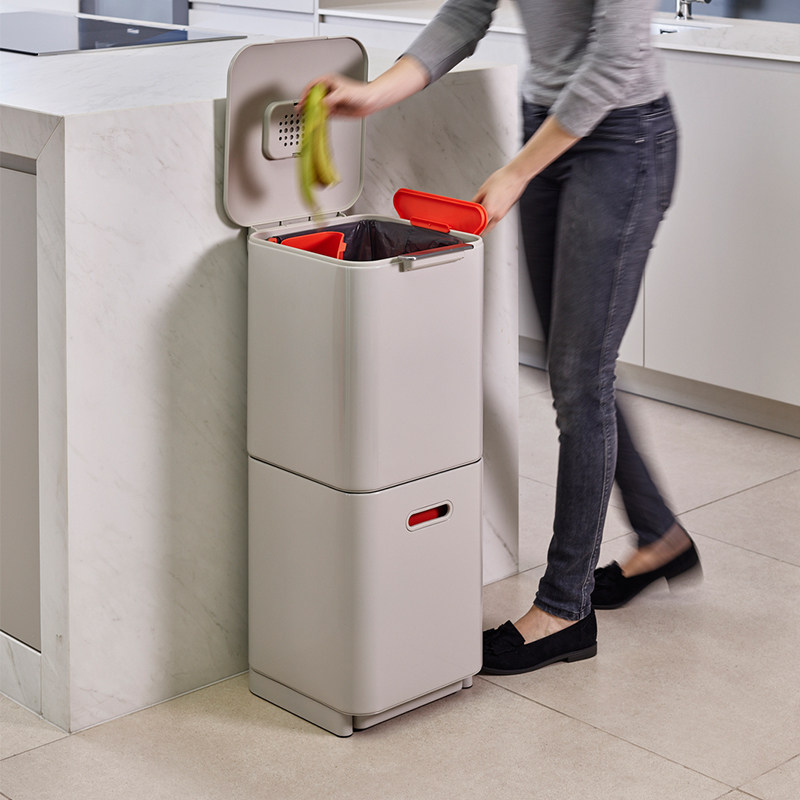 英国josephjoseph进口厨房家用分类垃圾桶活性炭防去异味分层包邮