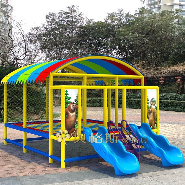 新款户外大型蹦蹦床幼儿园蹦床室外儿童游乐设备游乐园多功能圆形