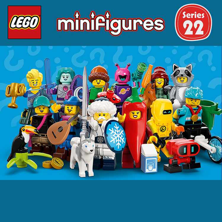 新款lego乐高71032人仔抽抽乐22季益智拼装积木人浣熊辣椒人