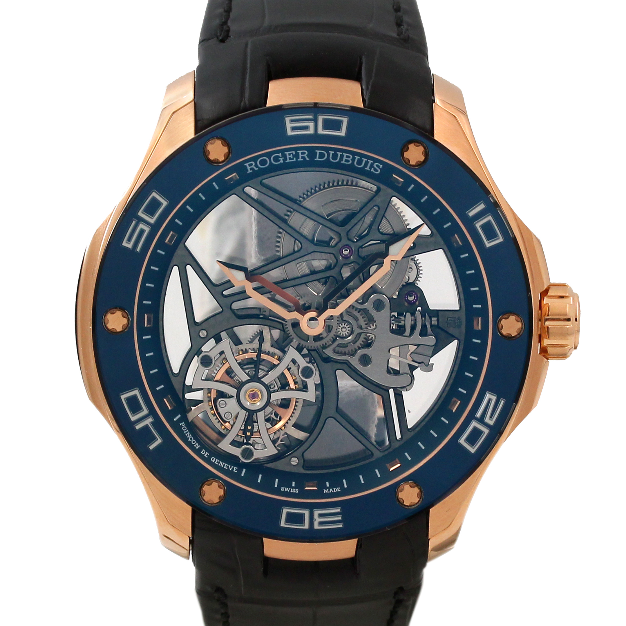 全新全套[9.9新]罗杰杜彼冒险家系列18k红金手动机械男表