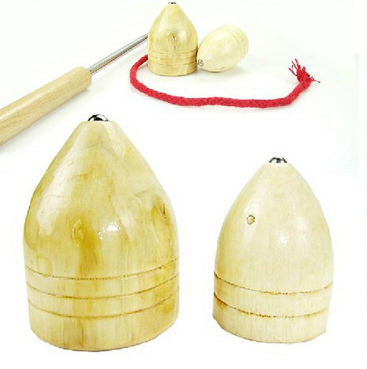 老式木头陀螺经典款木制玩具 鞭抽木质陀螺80后怀旧玩具中小2个装