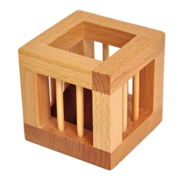笼中取钻 取三角  取宝取物 鲁班锁益智玩具孔明锁储物盒子立方体