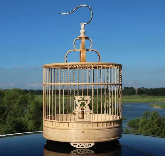 百灵鸟笼子精品竹制自制鸟笼铁丝网鸟笼制作工具全套可白拆卸鸟笼