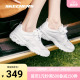 Skechers 斯凯奇正品奥莱 夏季女子时尚复古厚底白色老爹熊猫鞋