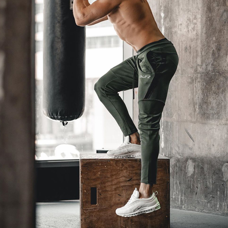 Guochao INS Sports pants trousers Spring and autumn season muscle Bodybuilding run ventilation Elastic force Brother train Closing trousersin the Men's clothing, Casual pants category - from Buy2taobao.com to provide professional Taobao agent buy service