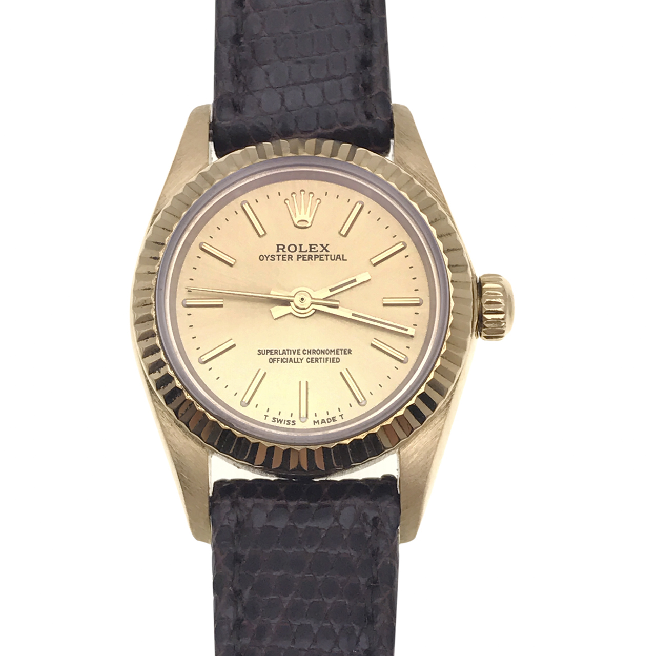 [9.0新] 劳力士黄金金面自动皮带女表