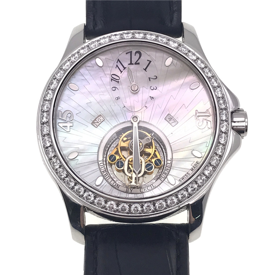 [即得即得][华测][9.5新]cecil purnell陀飞轮限量手动机械男表