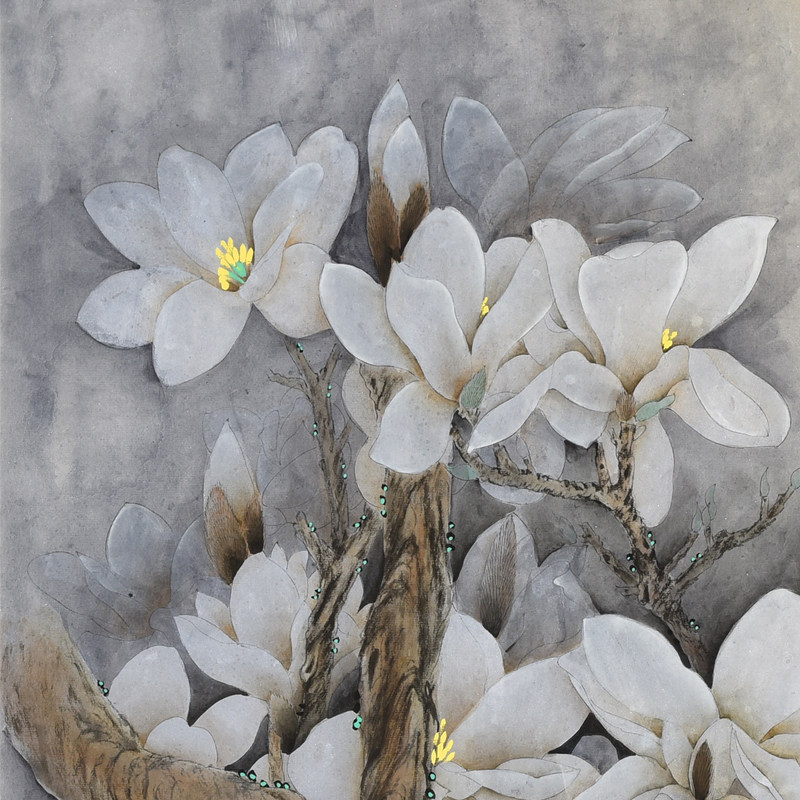 孙兴芝《玉质凝香》当代工笔画家