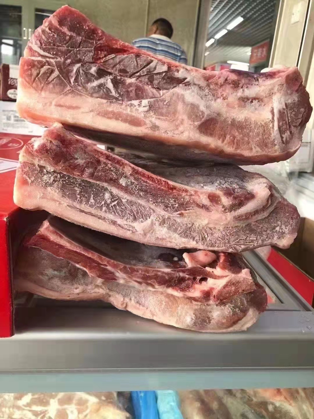 冷冻带皮带骨中方肉40斤  27284猪五花 酒店餐厅专用江浙沪皖包邮